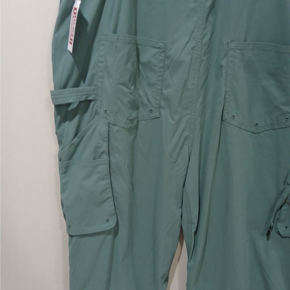 DULUTH TRADING Heirloom Gardening Bib Overalls Medium 31 NWT Green Fir Ripstop - Picture 8 of 16